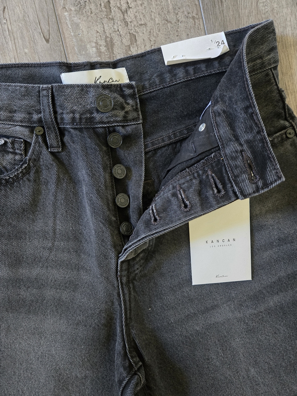 KanCan Black Distressed 90's Flare Jeans - Picture 4 of 9